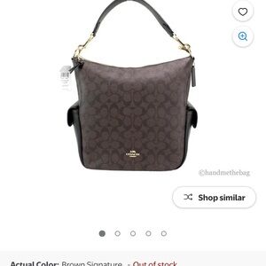 Coach Dark Brown penny Shoulder Bag